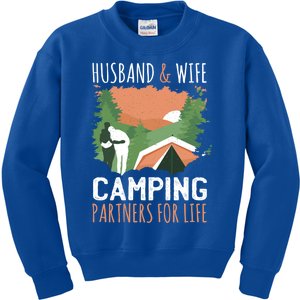 Husband And Wife Camping Partners For Life Meaningful Gift Kids Sweatshirt