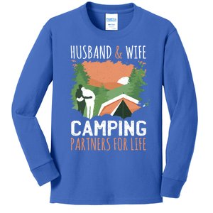 Husband And Wife Camping Partners For Life Meaningful Gift Kids Long Sleeve Shirt