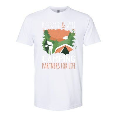 Husband And Wife Camping Partners For Life Meaningful Gift Softstyle CVC T-Shirt