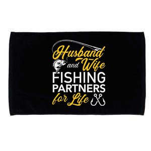 Husband And Wife Fishing Partners For Life Microfiber Hand Towel