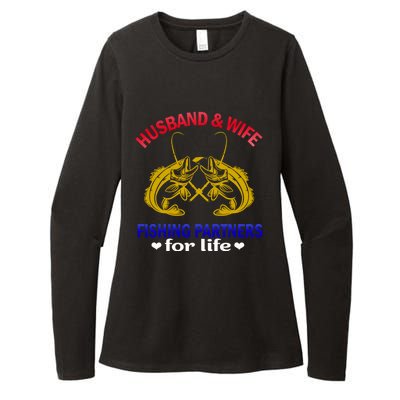 Husband And Wife Fishing Partners For Life Fish Funny Gift Womens CVC Long Sleeve Shirt