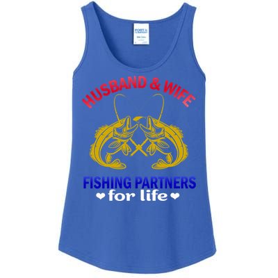 Husband And Wife Fishing Partners For Life Fish Funny Gift Ladies Essential Tank