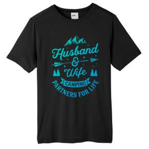 Husband And Wife Camping Partners For Life Gift Tall Fusion ChromaSoft Performance T-Shirt