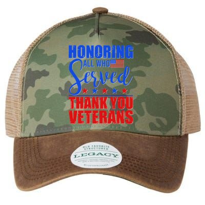Honoring All Who Served Thank You Veterans Legacy Tie Dye Trucker Hat