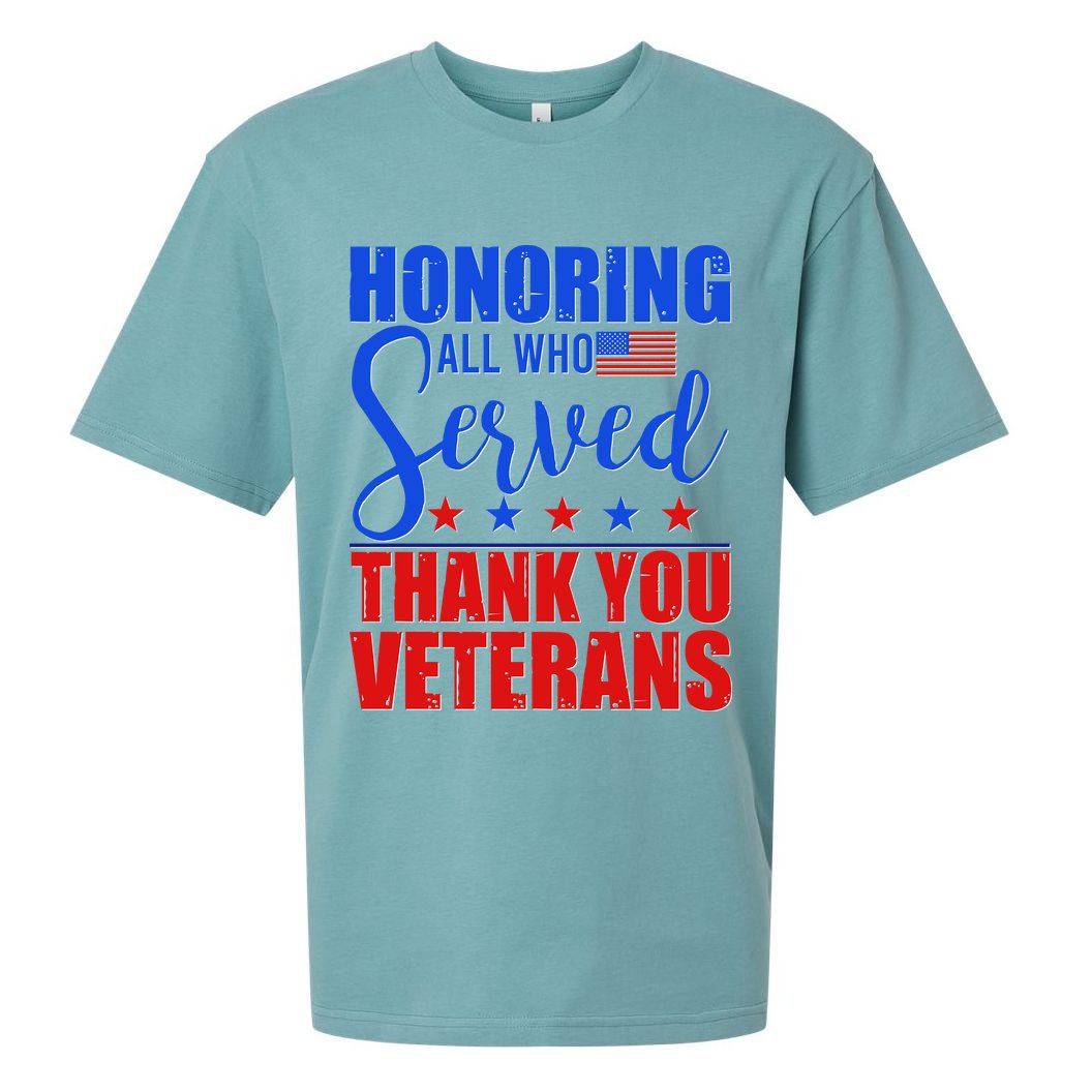 Honoring All Who Served Thank You Veterans Sueded Cloud Jersey T-Shirt