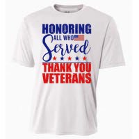 Honoring All Who Served Thank You Veterans Cooling Performance Crew T-Shirt