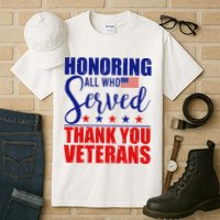 Honoring All Who Served Thank You Veterans Tall T-Shirt