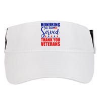 Honoring All Who Served Thank You Veterans Adult Drive Performance Visor