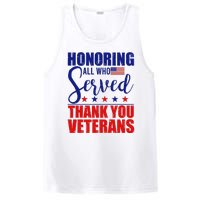 Honoring All Who Served Thank You Veterans PosiCharge Competitor Tank