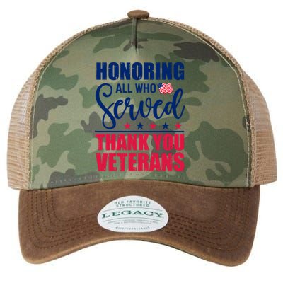 Honoring All Who Served Thank You Veterans Day American Flag Legacy Tie Dye Trucker Hat