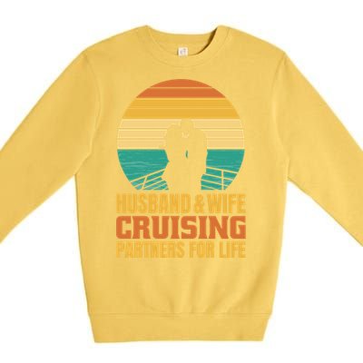 Husband And Wife Cruising Partners For Life Premium Crewneck Sweatshirt