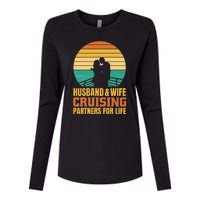 Husband And Wife Cruising Partners For Life Womens Cotton Relaxed Long Sleeve T-Shirt