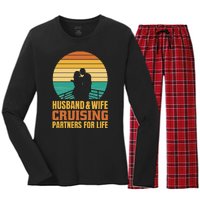 Husband And Wife Cruising Partners For Life Women's Long Sleeve Flannel Pajama Set 