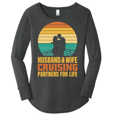 Husband And Wife Cruising Partners For Life Women's Perfect Tri Tunic Long Sleeve Shirt