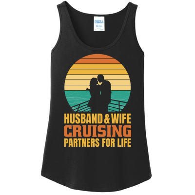 Husband And Wife Cruising Partners For Life Ladies Essential Tank