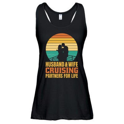 Husband And Wife Cruising Partners For Life Ladies Essential Flowy Tank