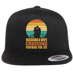 Husband And Wife Cruising Partners For Life Flat Bill Trucker Hat