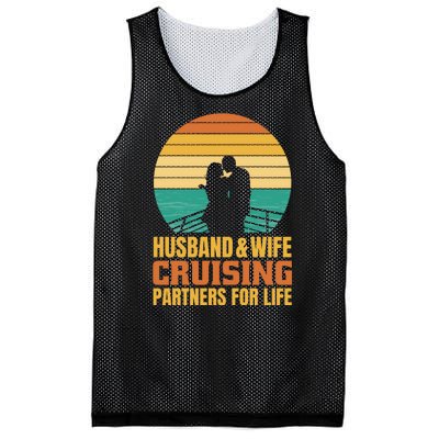 Husband And Wife Cruising Partners For Life Mesh Reversible Basketball Jersey Tank