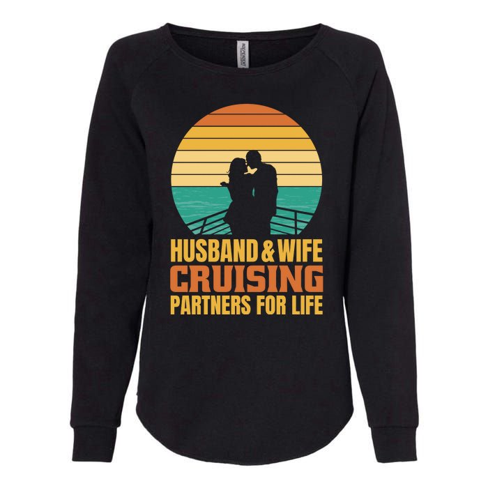 Husband And Wife Cruising Partners For Life Womens California Wash Sweatshirt