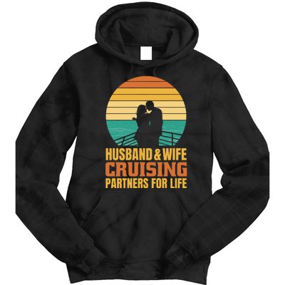 Husband And Wife Cruising Partners For Life Tie Dye Hoodie