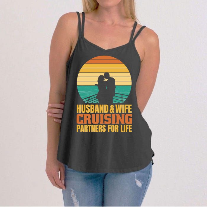 Husband And Wife Cruising Partners For Life Women's Strappy Tank