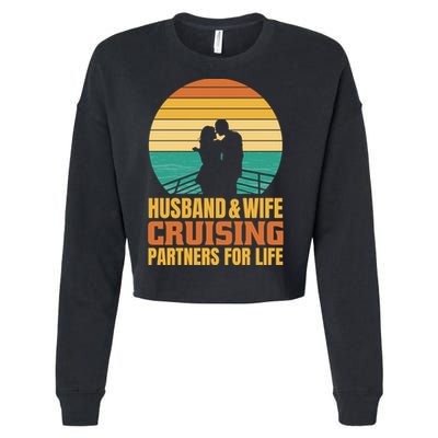 Husband And Wife Cruising Partners For Life Cropped Pullover Crew