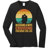 Husband And Wife Cruising Partners For Life Ladies Long Sleeve Shirt