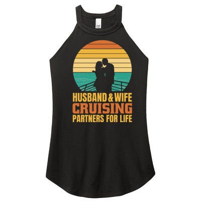 Husband And Wife Cruising Partners For Life Women's Perfect Tri Rocker Tank