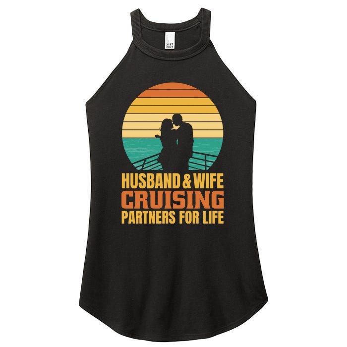 Husband And Wife Cruising Partners For Life Women's Perfect Tri Rocker Tank