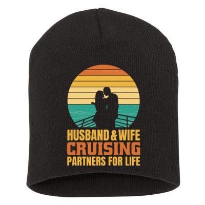 Husband And Wife Cruising Partners For Life Short Acrylic Beanie