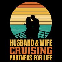 Husband And Wife Cruising Partners For Life Kids T-Shirt