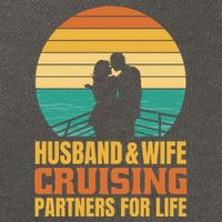 Husband And Wife Cruising Partners For Life Cotton Canvas Backpack