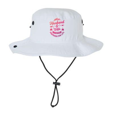 Husband And Wife Camping Partners For Life Gift Legacy Cool Fit Booney Bucket Hat