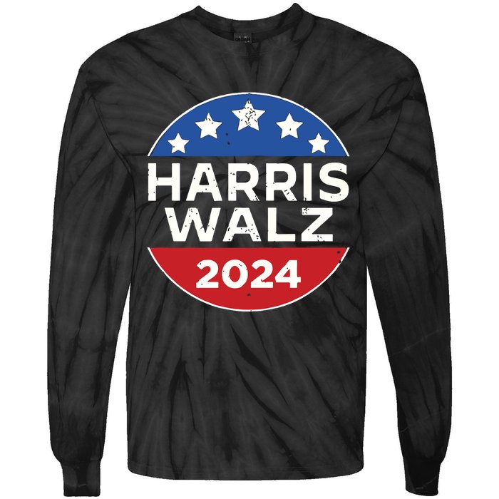 Harris And Walz 2024 Tie-Dye Long Sleeve Shirt