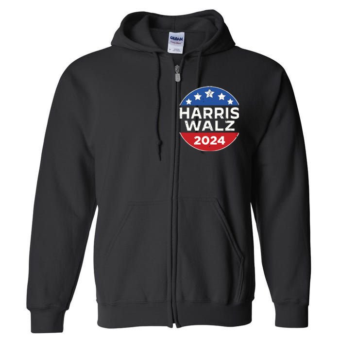 Harris And Walz 2024 Full Zip Hoodie