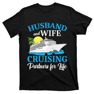 Husband And Wife Cruising Partners For Life Couple Cruise T-Shirt