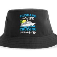 Husband And Wife Cruising Partners For Life Couple Cruise Sustainable Bucket Hat