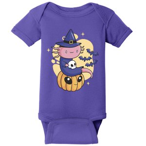 Halloween Axolotl Witch Cute Baby Bodysuit