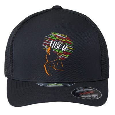 Hbcu Afro Woman Historically Black College Hbcu Flexfit Unipanel Trucker Cap