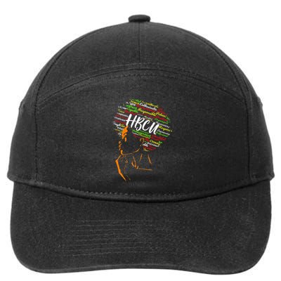 Hbcu Afro Woman Historically Black College Hbcu 7-Panel Snapback Hat