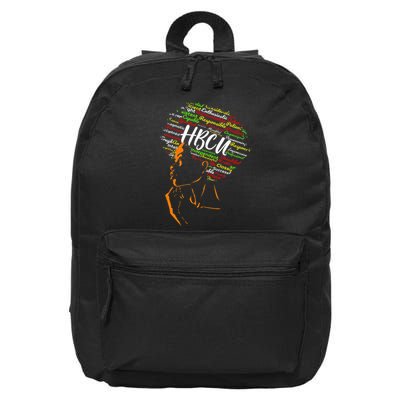 Hbcu Afro Woman Historically Black College Hbcu 16 in Basic Backpack