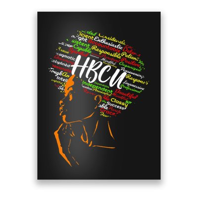 Hbcu Afro Woman Historically Black College Hbcu Poster