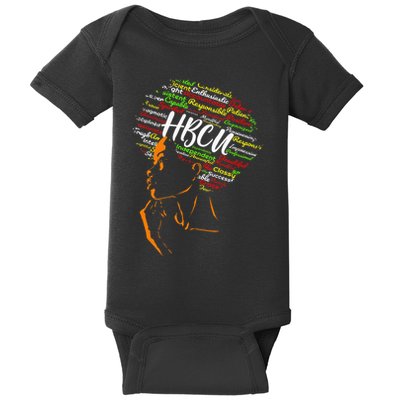 Hbcu Afro Woman Historically Black College Hbcu Baby Bodysuit