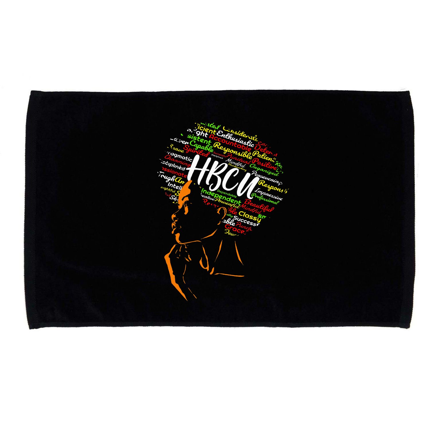 Hbcu Afro Woman Historically Black College Hbcu Microfiber Hand Towel