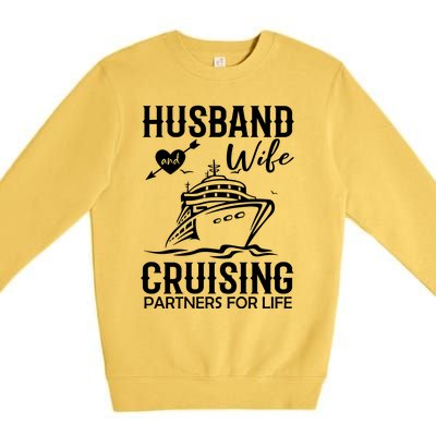 Husband And Wife Cruising Partners For Life Premium Crewneck Sweatshirt