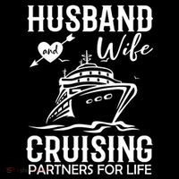 Husband And Wife Cruising Partners For Life Button