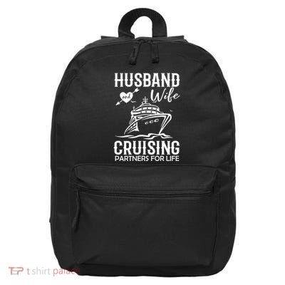 Husband And Wife Cruising Partners For Life 16 in Basic Backpack
