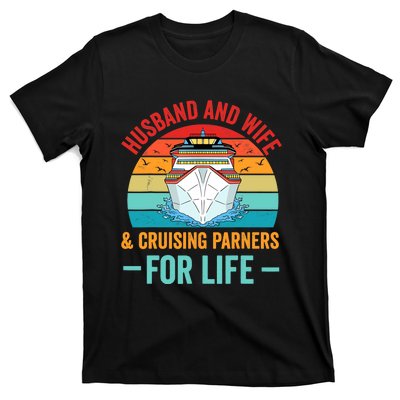 Husband and Wife Cruise Partners For Life Cruising Funny T-Shirt