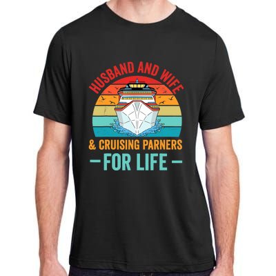 Husband and Wife Cruise Partners For Life Cruising Funny Adult ChromaSoft Performance T-Shirt