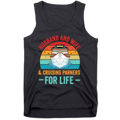 Husband and Wife Cruise Partners For Life Cruising Funny Tank Top